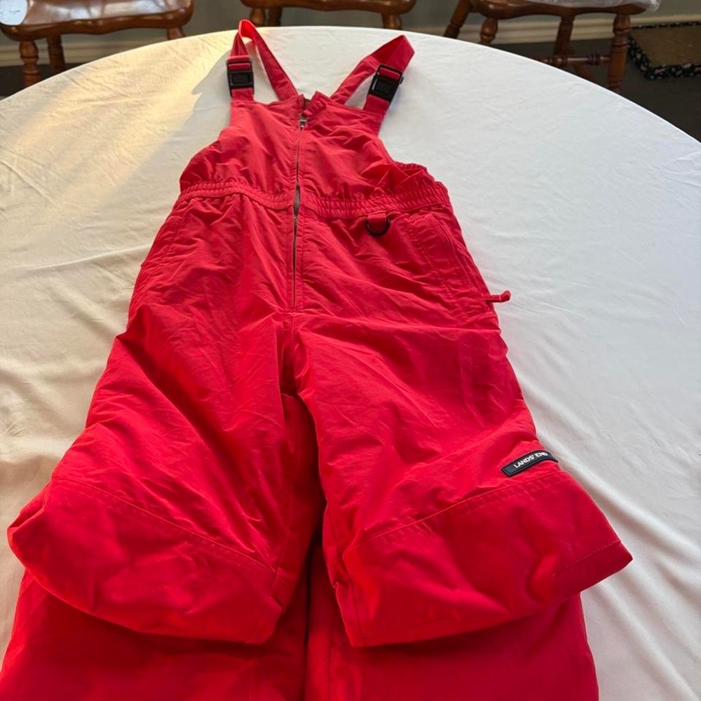 Lands' End red snow pants YM (10) never worn